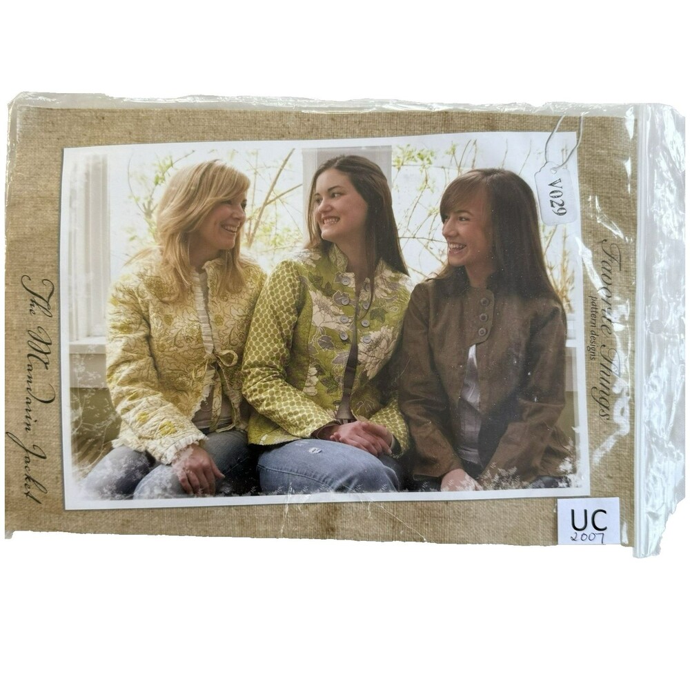 Favorite Things V029 Mandarin Jacket Sewing Pattern Size 4-22 (B31.5-48") Uncut